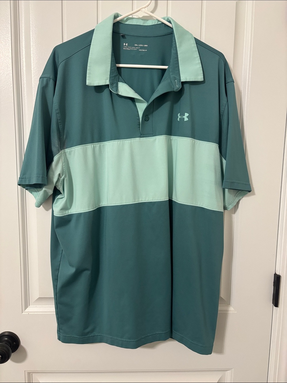 Under Armour Men’s Teal and Mint Green Performance Polo
